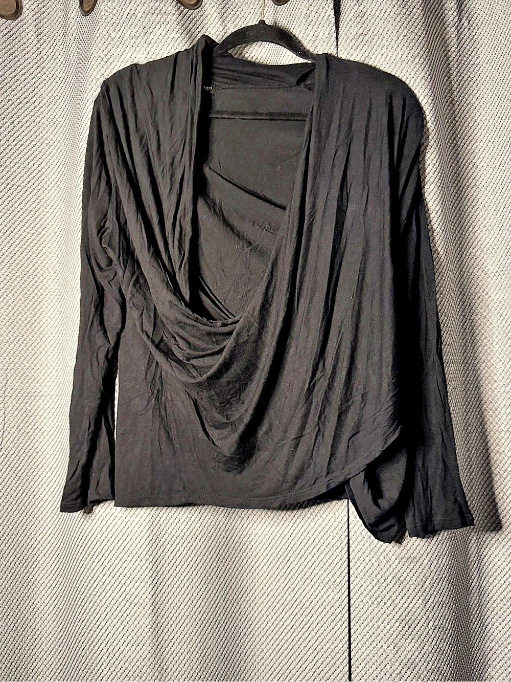 Always Indigo Black Bolero Wrap Top- M